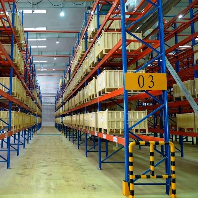Tindakan anti-tabrakan untuk rak penyimpanan